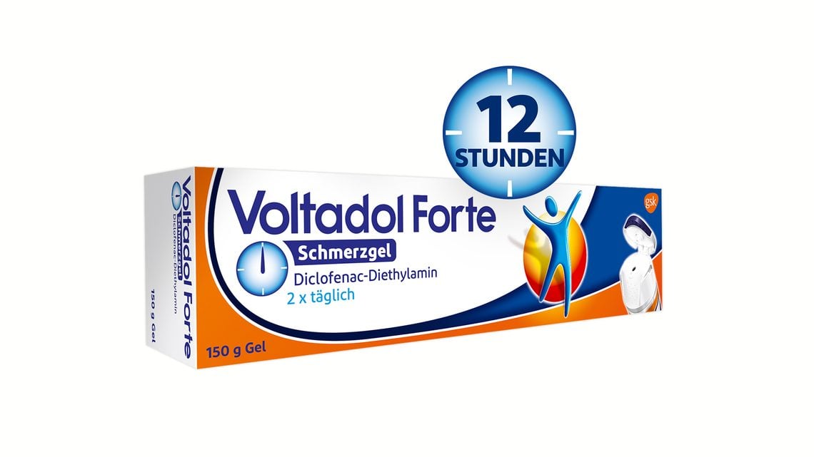 Voltadol Forte Schmerzgel: <br />Schmerzlinderung bis zu 12 Stunden